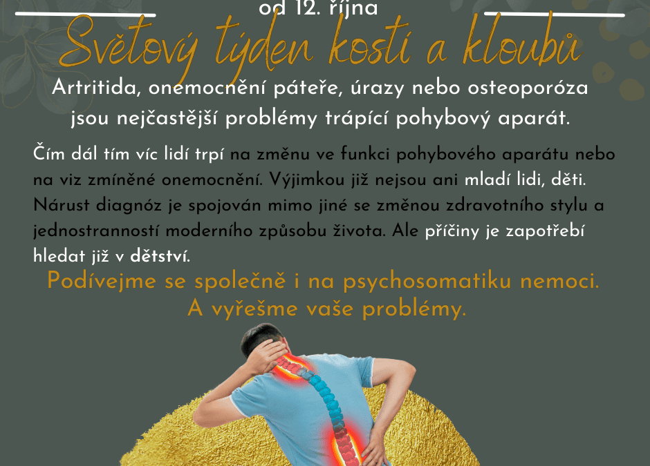 Světový týden kloubů a&nbsp;kostí 12. — 20.&nbsp;října